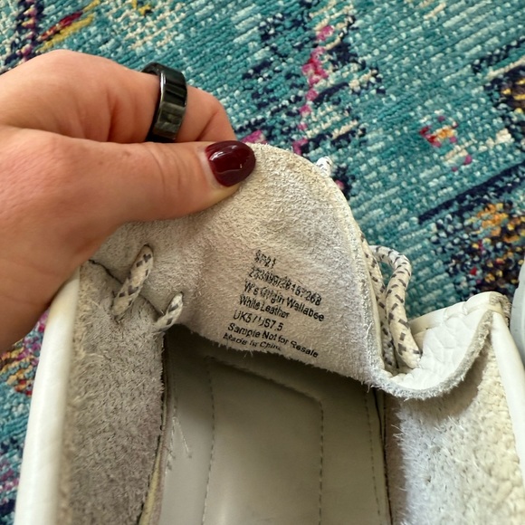 White Leather Clarks Wallabre - Picture 6 of 9